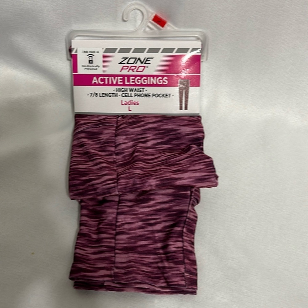 Zone pro active leggings/ cell phone pocket, various sizes